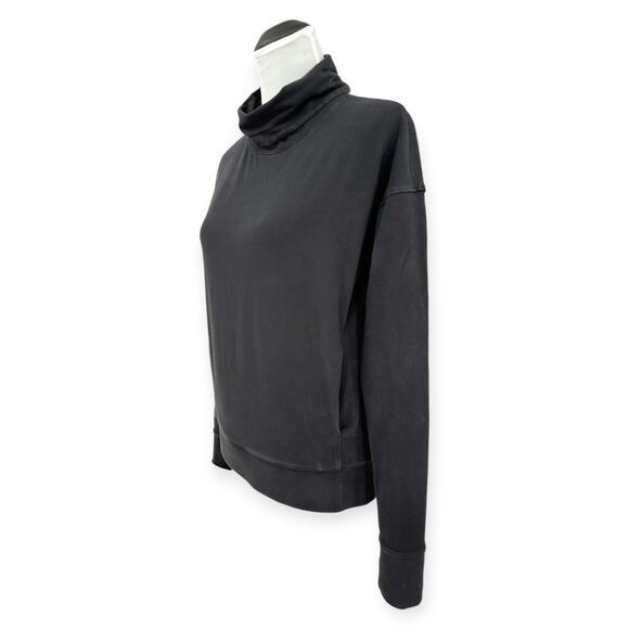 Lululemon | Sz 4 | Go Forward Black Funnel Neck Long-Sleeve Pullover Sweatshirt - Picture 7 of 11